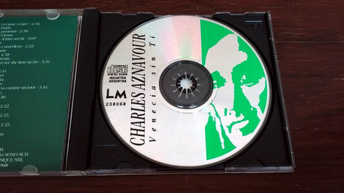 Charles Aznavour - Venecia Sin Ti * Cd Muy Buen Estado * Arg Estándar (Usado)