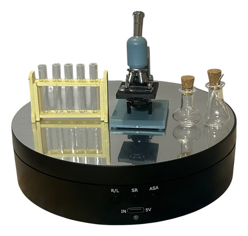 Set Tubos De Ensayo, Microscopio Y Matraz Miniatura