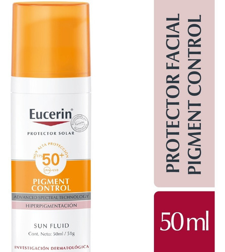 Eucerin Protector Solar Facial Pigment Control Fps 50+ 50ml