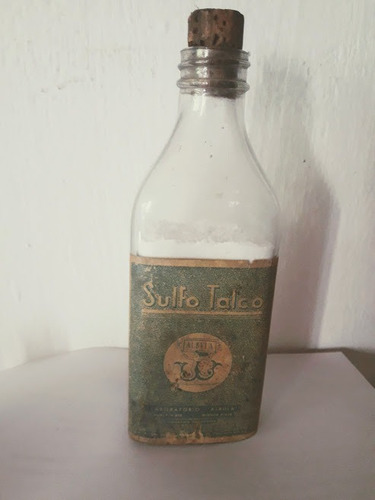 Antiguo Frasco De Talco En Polvo Laboratorio Albula 1930 (Usado)