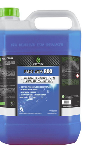 Prot Ativ800 Protelim Detergente Profissional Acido 5l