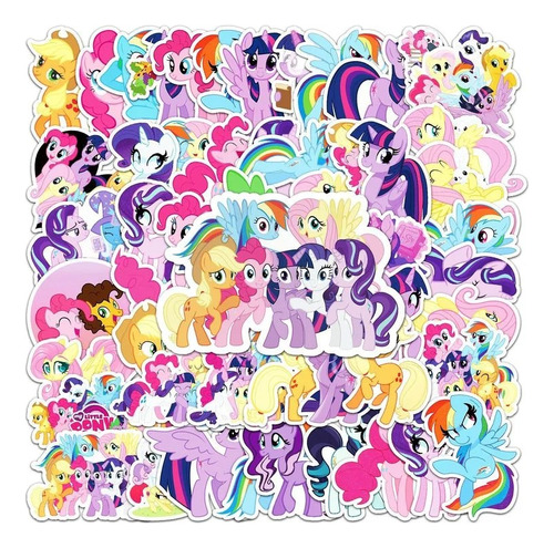 50 Stickers Calcomanias My Little Pony