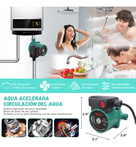 Bomba Presurizadora 1/6 Hp 180 W 127v Bomba Agua 3ra Marcha