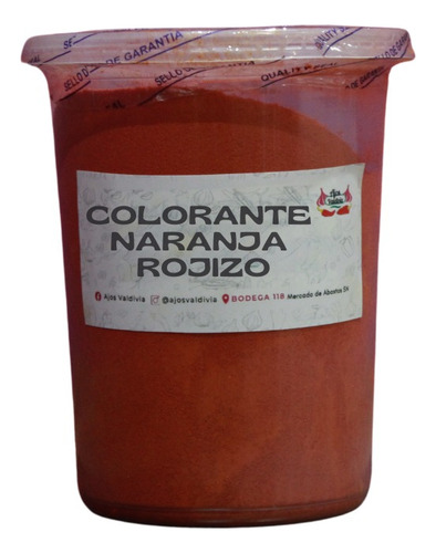 Colorante Naranja Rojizo Comestible En Polvo 5 Botes De 1kg