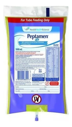 Dieta Enteral Nestlé Peptamen 1.5kcal Sistema Fechado 1 Litr Sabor Sem Sabor