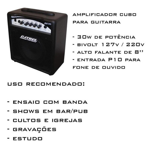 Amplificador Cubo Para Guitarra Guitar 30 30w Datrel