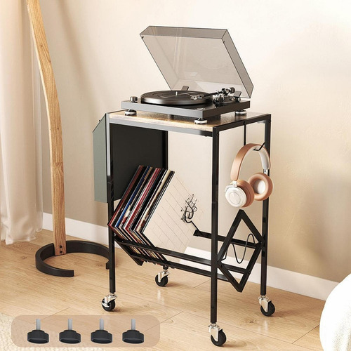 Soporte Para Tocadiscos, Mesa Auxiliar Rodante, Mesa Para S