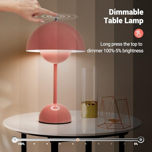 Moderna Lámpara De Mesa Inalámbrica Con Forma De Hongo, Lámp
