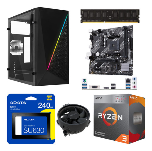 Computadora Ryzen 3200g 16gb Ram 240gb Ssd Graficos Wifi