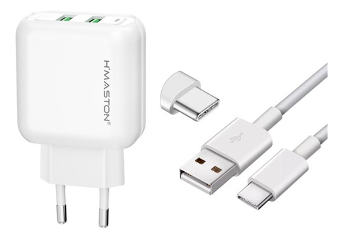Carragador Turbo H'maston P/ Android Com Entrada Tipo-c