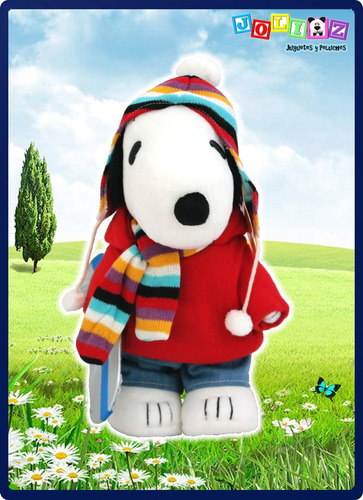 Snoopy Peluche Esquiador Peanuts 11pul - 28cm