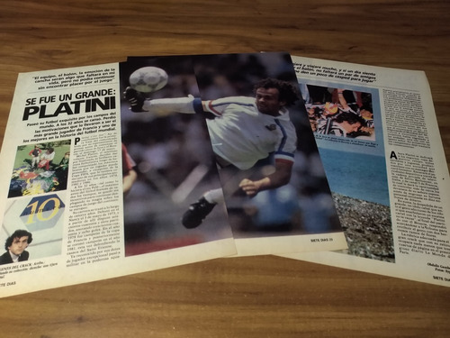 (q025) Michel Platini * Clippings Revista 3 Pgs