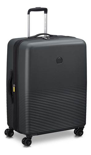 Delsey Paris Maleta De Viaje Rígida 24'', Color Negra Antracita Liso