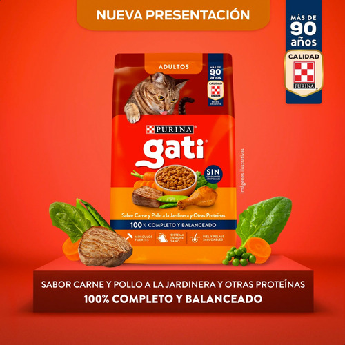 Purina Gati Adulto Seco Carne Y Pollo 15 Kg Domesticables