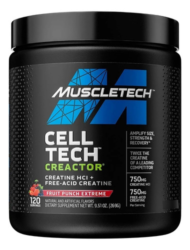 Muscletech Creactor Micronizado Creatina Hcl, Fruit Pun