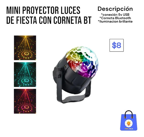 Proyector De Luces De Fiesta Con Corneta 