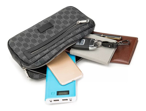 Imagen 3 de 9 de Bolso De Pecho / Riñonera Pu Para Hombre
