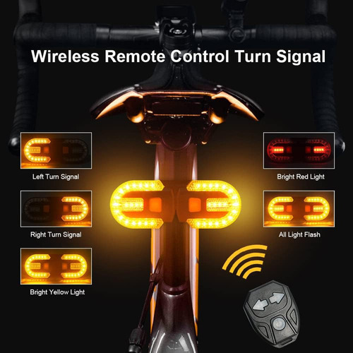 Luz Direccional Recargable Antirrobo Para Bicicleta