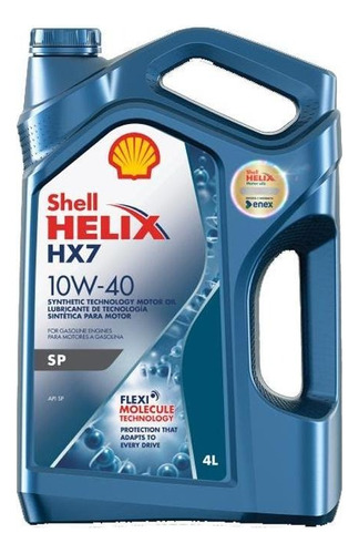 Aceite 10w40 Hx7 Shell Semisintetic Diesel/nafta X 4 L.- Tyt