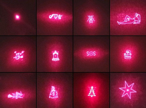 Juguete Gatos Apuntador Láser Luz Roja 12 Puntas De Diseños