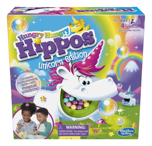 Hasbro Gaming Hungry Hippos Unicorn Edition Juego De Mesa P.