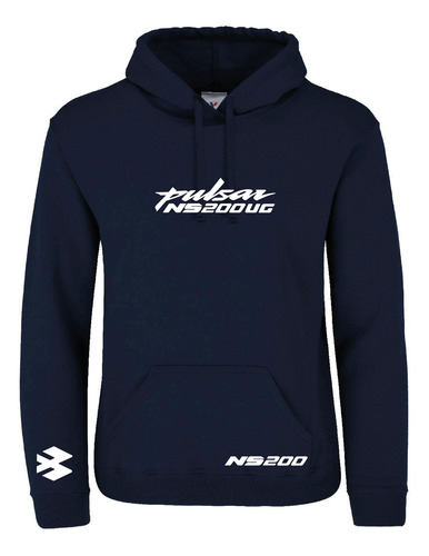 Sudadera Pulsar Ns 200 Ug Color Gris Azul Moto Biker