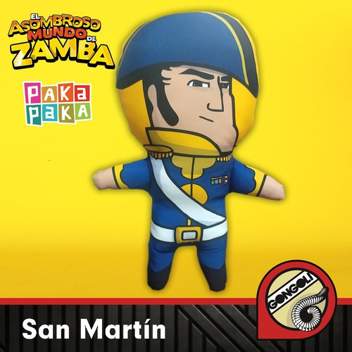 Promo 5 Muñecos Zamba San Martín Belgrano Azurduy Paka Paka