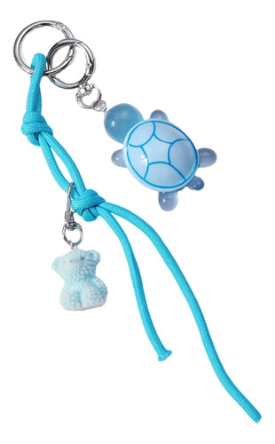 Llavero Con Forma De Corazón De Tortuga Y Oso (bl), Delicada