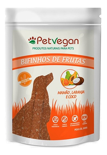 Bifinhos Sabor De Frutas Para Cães 300g Pet Vegan