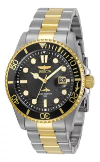 Reloj de pulsera Invicta Pro Diver 30023, analógico, para hombre color acero y oro