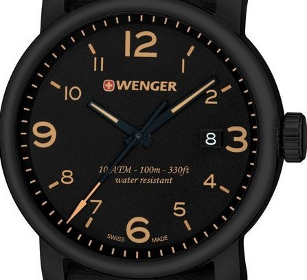 Imagen 4 de 9 de Reloj Wenger Urban Metropolitan Correa Cuero Negro