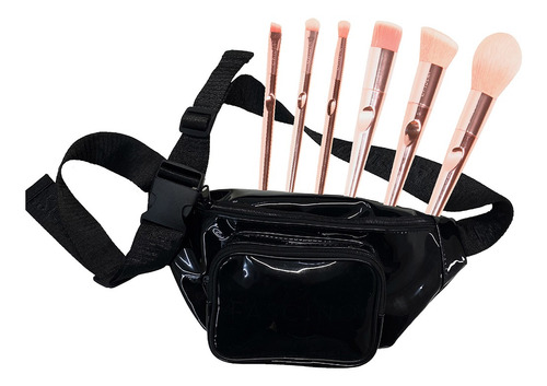 Imagen 1 de 10 de Brochas Pinceles Maquillaje Set Fascino Riñonera Belt Bag