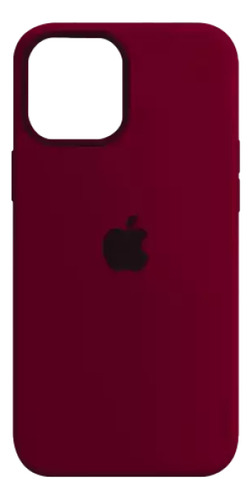 Funda Iphone 15 Pro Silicona + Vidrio Templado De Regalo! Bordó Lisa