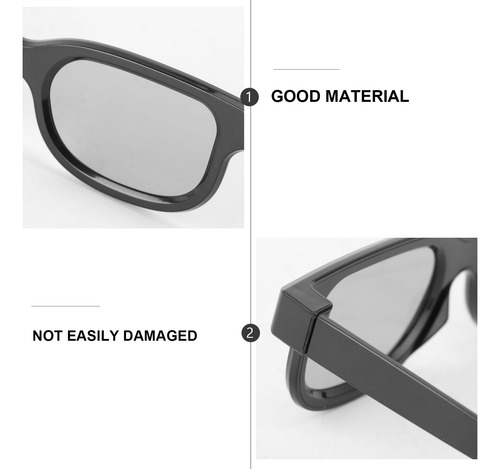 5 Pares De Gafas 3d Con Lentes Polarizadas Circulares Pasiva