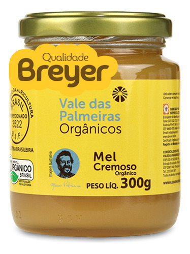 Mel Cremoso Orgânico Fazenda Vale Das Palmeiras - 300g