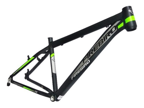 Cuadro De Bicicleta Mtb Rodado 26 Fire Bird Color Negro Con Verde-18