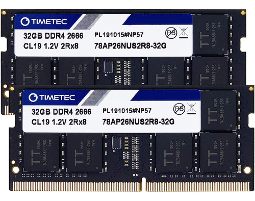 Kit De Memoria Ram Timetec, 64 Gb (2 X 32 Gb), Ddr4 2666 Mhz