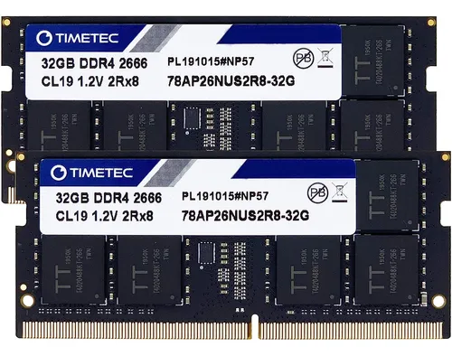 Kit Ram Timetec, 64gb (2x32gb), Ddr4 2666mhz, Sodimm, 1,2v