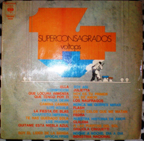 14 Superconsagrados Voltops (1974) Vinilo Nacional Mb