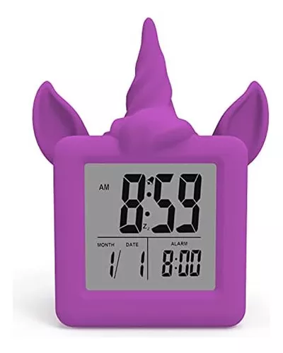  Reloj despertador de unicornio para niñas y niños, bonita  decoración de dormitorio, segunda manecilla silenciosa sin tictac, con  retroiluminación súper ruidosa, para niños, regalos de unicornio (rosa) :  Hogar y Cocina