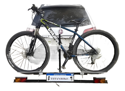 Portabicicletas Auto Reforzado 1 Bici C/luces Y Paragolpes Negro