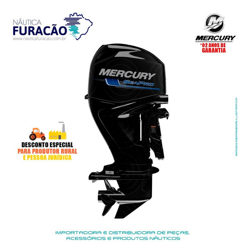 Motor De Popa Mercury 4 Tempos 60hp Elpt Efi Ct Seapro