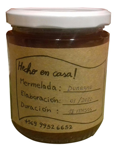 Exquisita Mermelada De Durazno Artesanal