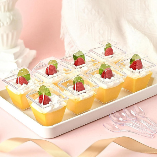 30 Vasos Postres Set De Vasos Shot Postres Con Tapa Vasos