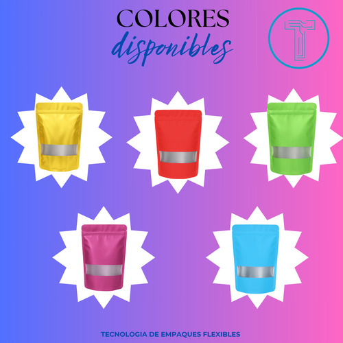 100 Bolsas Para Dulces Bolsas Resellables 15x10x5cm Dorado Stand Up