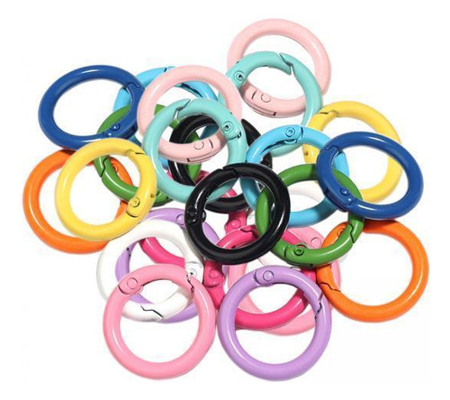 10 X 30x Multicolor Resorte Redondo Clip A Presión Gancho O