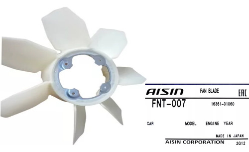 Aspa Ventilador 4runner 4.0 2004 2005 2006 2007 2008 2009 10