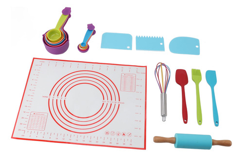 Set De Hornear Para Niños, Silicona Antiadherente, 19 Piezas