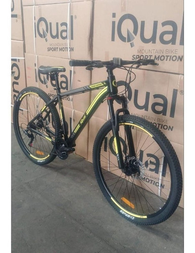 Bicicleta Mtb R29 Iqual 21 Cambios Shimano Negro Y Amarillo