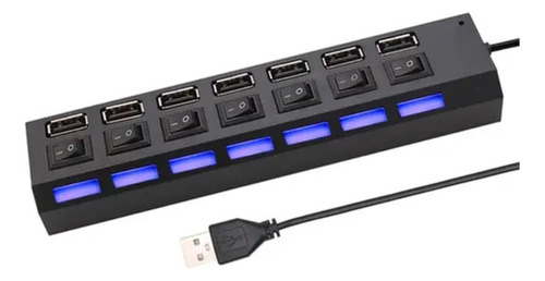 Extensão Hub Régua 7 Portas Usb 2.0 7 Portas Pc Hd Externo P